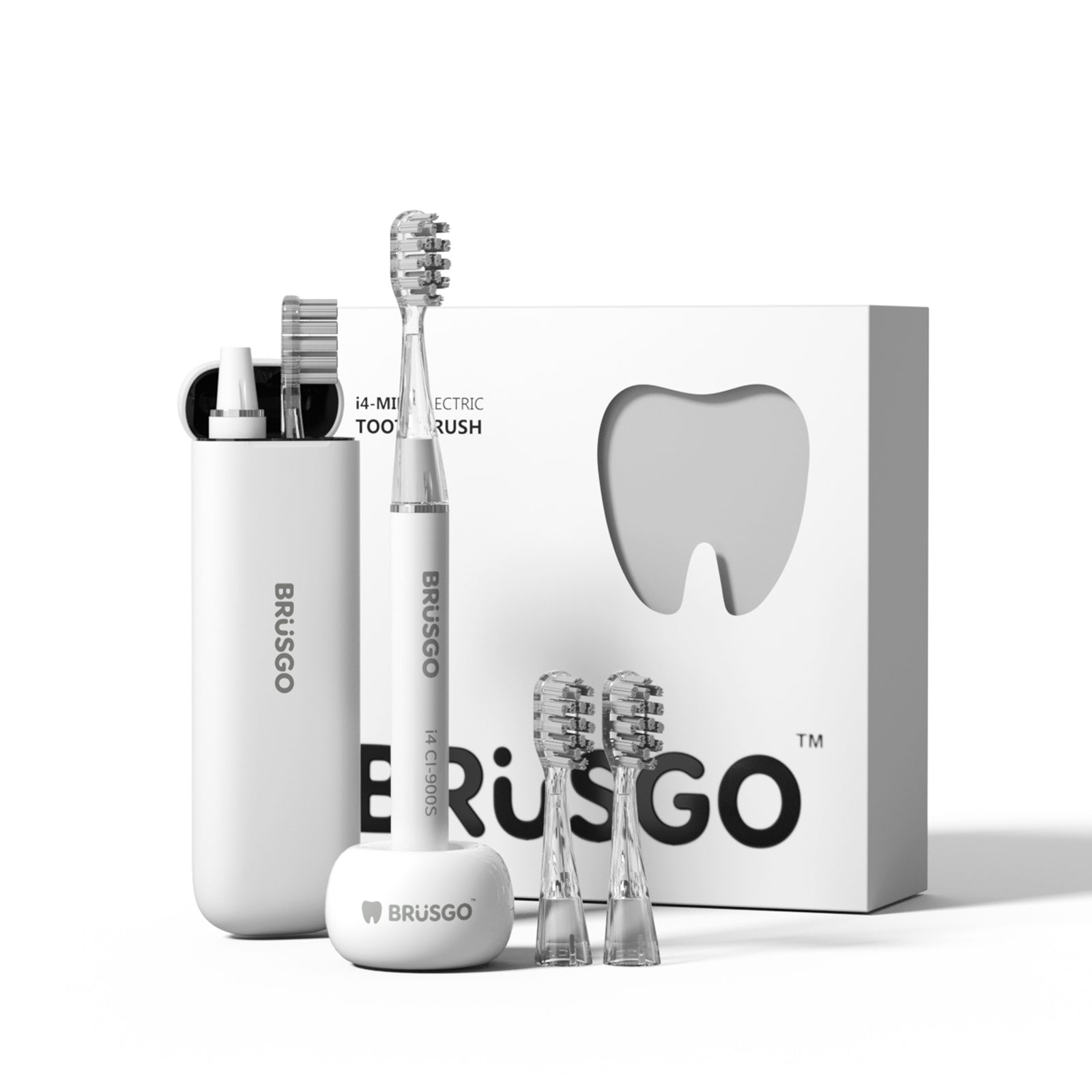 BRUSGO i4-Snap electric toothbrush with ceramic dock
